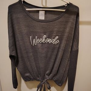 Secret Treasures Charcoal 'Weekends' Sweatshirt
